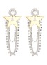 Main View - Click To Enlarge - VENNA - Faux pearl stud mixed chain drop earrings