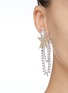 Figure View - Click To Enlarge - VENNA - Faux pearl stud mixed chain drop earrings