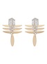Main View - Click To Enlarge - VENNA - Glass crystal fringe dragonfly drop earrings