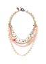 Main View - Click To Enlarge - VENNA - Glass crystal bead mixed charm tiered necklace