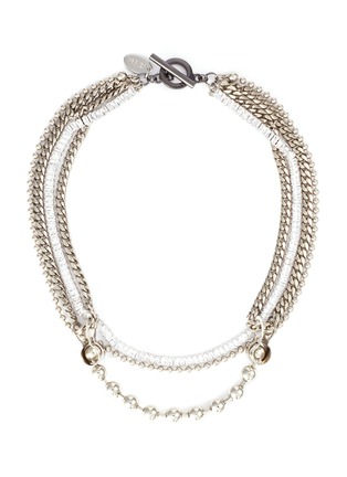 Main View - Click To Enlarge - VENNA - Glass crystal tiered chain necklace