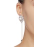 Figure View - Click To Enlarge - VENNA - Glass crystal faux pearl linear chain drop earrings