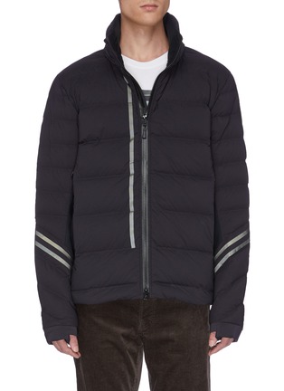 Main View - Click To Enlarge - CANADA GOOSE - 'Hybridge' reflective stripe hooded puffer jacket