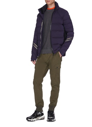 Figure View - Click To Enlarge - CANADA GOOSE - 'Hybridge' reflective stripe hooded puffer jacket