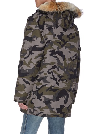 Back View - Click To Enlarge - CANADA GOOSE - 'Expedition' coyote fur camouflage print hooded down parka