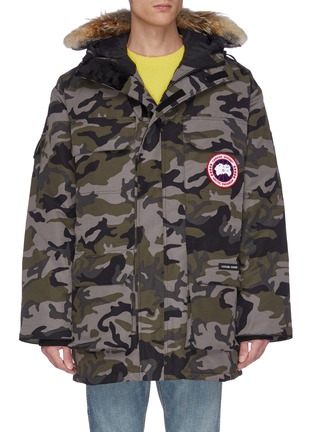Main View - Click To Enlarge - CANADA GOOSE - 'Expedition' coyote fur camouflage print hooded down parka