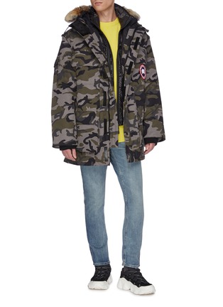 Figure View - Click To Enlarge - CANADA GOOSE - 'Expedition' coyote fur camouflage print hooded down parka