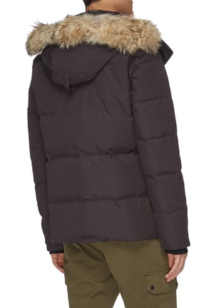 Back View - Click To Enlarge - CANADA GOOSE - 'Wyndham' coyote fur trim hooded down puffer parka