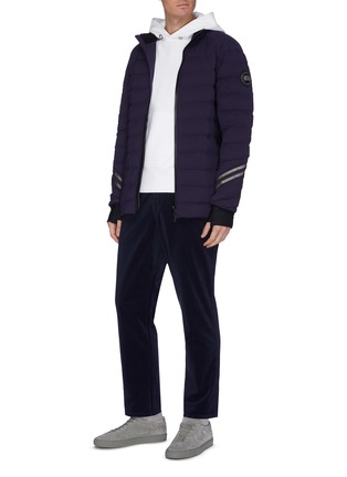 Figure View - Click To Enlarge - CANADA GOOSE - 'Hybridge' reflective stripe puffer jacket