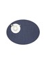Main View - Click To Enlarge - CHILEWICH - Basketweave oval placemat – Indigo