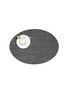 Main View - Click To Enlarge - CHILEWICH - Basketweave oval placemat – Cool Grey