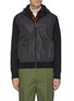Main View - Click To Enlarge - CANADA GOOSE - 'Windbridge' nylon panel Merino wool knit zip hoodie