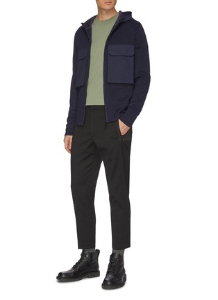 Figure View - Click To Enlarge - CANADA GOOSE - 'Elgin' chest pocket knit zip hoodie