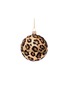 Main View - Click To Enlarge - VONDELS - Glitter leopard print glass ball Christmas ornament – Gold