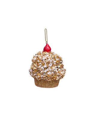 Main View - Click To Enlarge - VONDELS - Embellished cupcake Christmas ornament – Gold