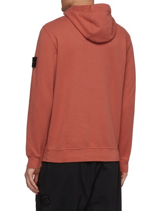 Back View - Click To Enlarge - STONE ISLAND - Layered neck hoodie