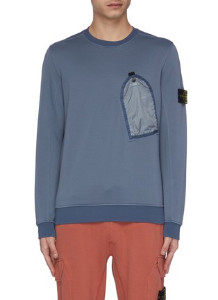 Main View - Click To Enlarge - STONE ISLAND - Contrast chest pocket sweatshirt