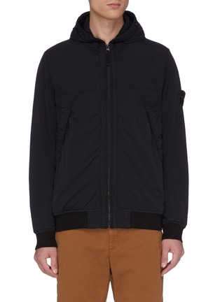 Main View - Click To Enlarge - STONE ISLAND - Hooded padded Comfort Tech Composite bomber jacket