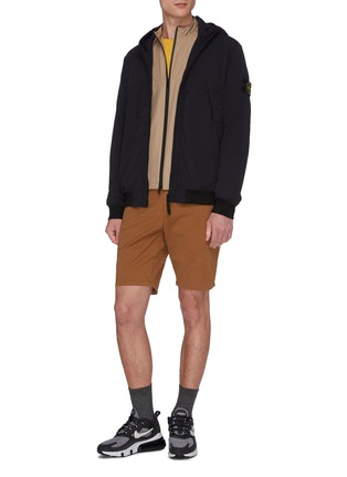 Figure View - Click To Enlarge - STONE ISLAND - Hooded padded Comfort Tech Composite bomber jacket