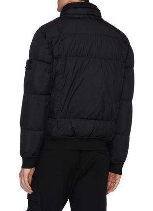 Back View - Click To Enlarge - STONE ISLAND - Retractable hood Crinkle Reps down puffer jacket