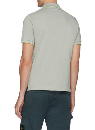 Back View - Click To Enlarge - STONE ISLAND - Logo batch polo shirt