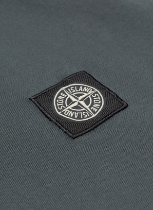  - STONE ISLAND - Logo patch jersey polo shirt