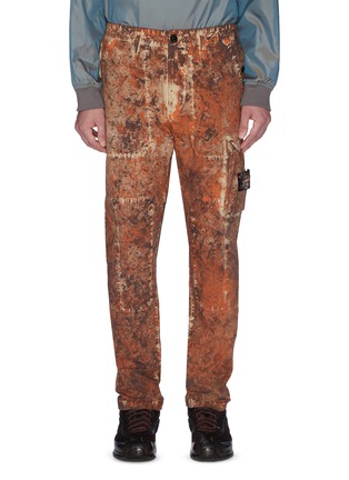 Main View - Click To Enlarge - STONE ISLAND - 'Paintball Camo_Cotton' graphic print cargo pants