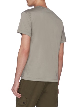 Back View - Click To Enlarge - STONE ISLAND - Logo patch chest pocket T-shirt
