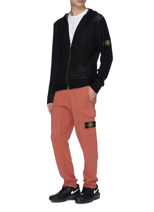 Figure View - Click To Enlarge - STONE ISLAND - Hooded zip cardigan