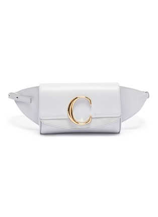 Main View - Click To Enlarge - CHLOÉ - 'Chloé C' suede panel leather bum bag