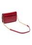 Detail View - Click To Enlarge - CHLOÉ - 'Chloé C' suede panel croc embossed leather clutch
