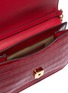 Detail View - Click To Enlarge - CHLOÉ - 'Chloé C' suede panel croc embossed leather clutch