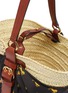 Detail View - Click To Enlarge - CHLOÉ - 'Panier' horse print scarf panel medium raffia basket bag