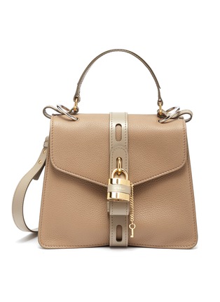 Main View - Click To Enlarge - CHLOÉ - 'Aby Day' padlock key medium leather top handle bag