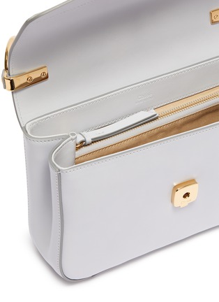Detail View - Click To Enlarge - CHLOÉ - 'Chloé C' suede panel small leather bag