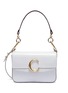 Main View - Click To Enlarge - CHLOÉ - 'Chloé C' suede panel small leather bag
