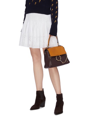 Figure View - Click To Enlarge - CHLOÉ - "Faye Day' colourblock mini leather shoulder bag