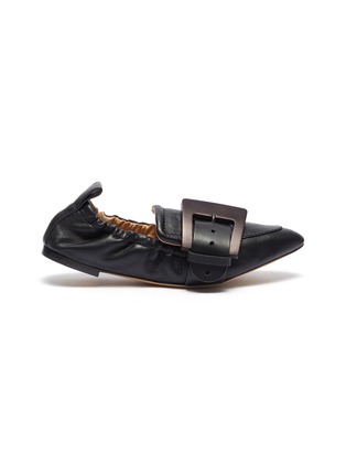 Main View - Click To Enlarge - CHLOÉ - 'Willy' buckle elastic leather loafers