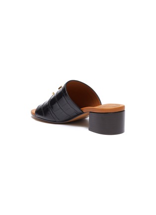  - CHLOÉ - 'Chloé C' croc embossed leather sandals