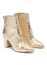 Detail View - Click To Enlarge - SAM EDELMAN - 'Hilty' croc embossed mirror leather ankle boots