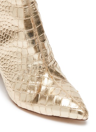 Detail View - Click To Enlarge - SAM EDELMAN - 'Hilty' croc embossed mirror leather ankle boots