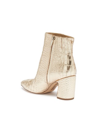  - SAM EDELMAN - 'Hilty' croc embossed mirror leather ankle boots