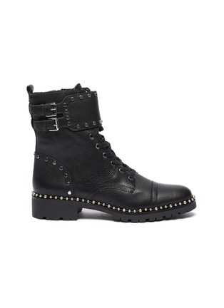 Main View - Click To Enlarge - SAM EDELMAN - 'Jennifer' buckled stud leather combat boots