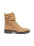 Main View - Click To Enlarge - SAM EDELMAN - 'Jennifer' buckled stud suede combat boots