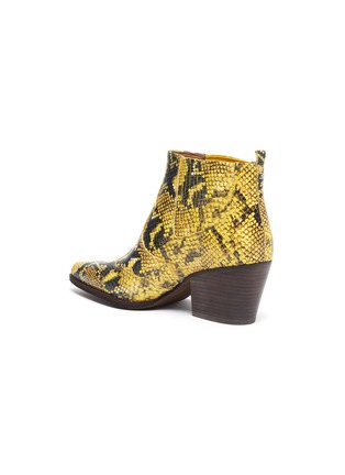  - SAM EDELMAN - 'Winona' panelled snake embossed leather ankle boots