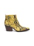 Main View - Click To Enlarge - SAM EDELMAN - 'Winona' panelled snake embossed leather ankle boots