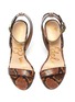 Detail View - Click To Enlarge - SAM EDELMAN - 'Yola' ankle strap snake embossed leather sandals
