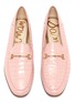 Detail View - Click To Enlarge - SAM EDELMAN - 'Loraine' horsebit croc embossed leather loafers