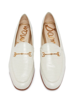 Detail View - Click To Enlarge - SAM EDELMAN - 'Loraine' horsebit croc embossed leather loafers