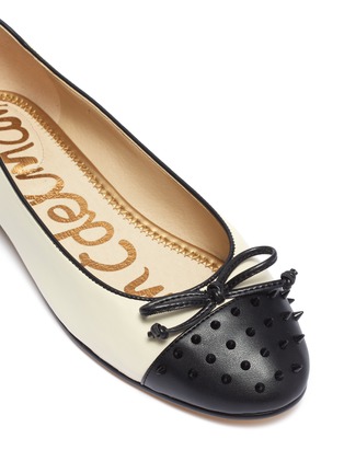 Detail View - Click To Enlarge - SAM EDELMAN - 'Mirna' stud toe leather ballet flats